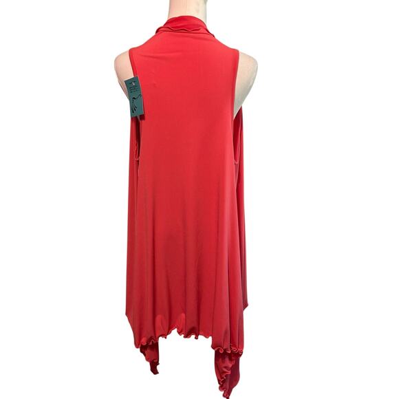 Jenna Beths NWT Cover Up Cardigan Open Front Hi Lo Hem Sleeveless OSFM Boho Chic - Picture 7 of 9